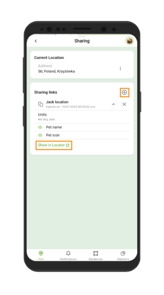 Create Sharing Location Link