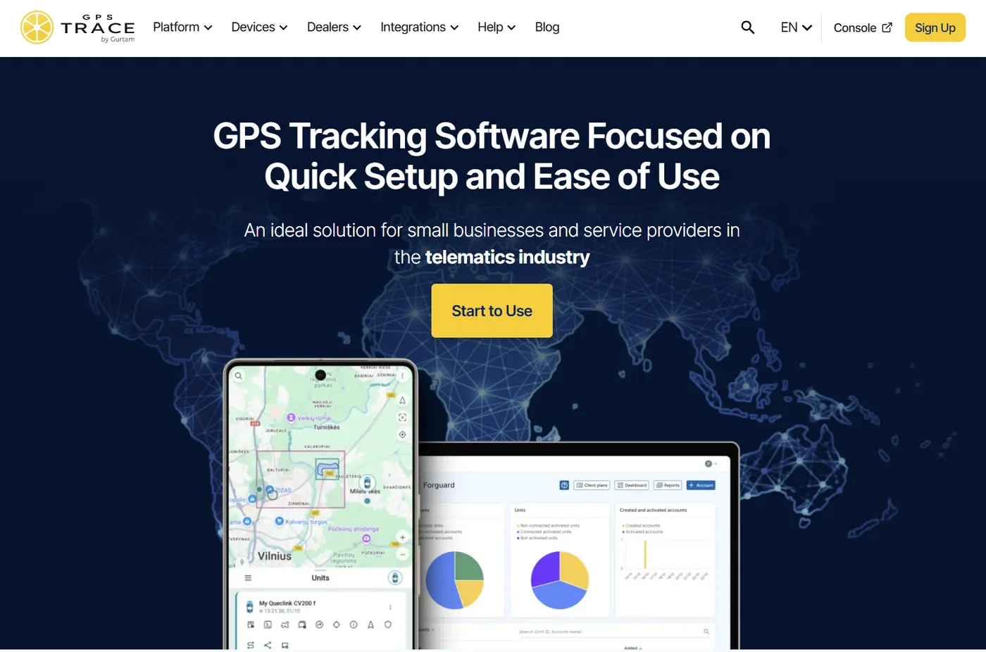 GPS-Trace - software for service providers
