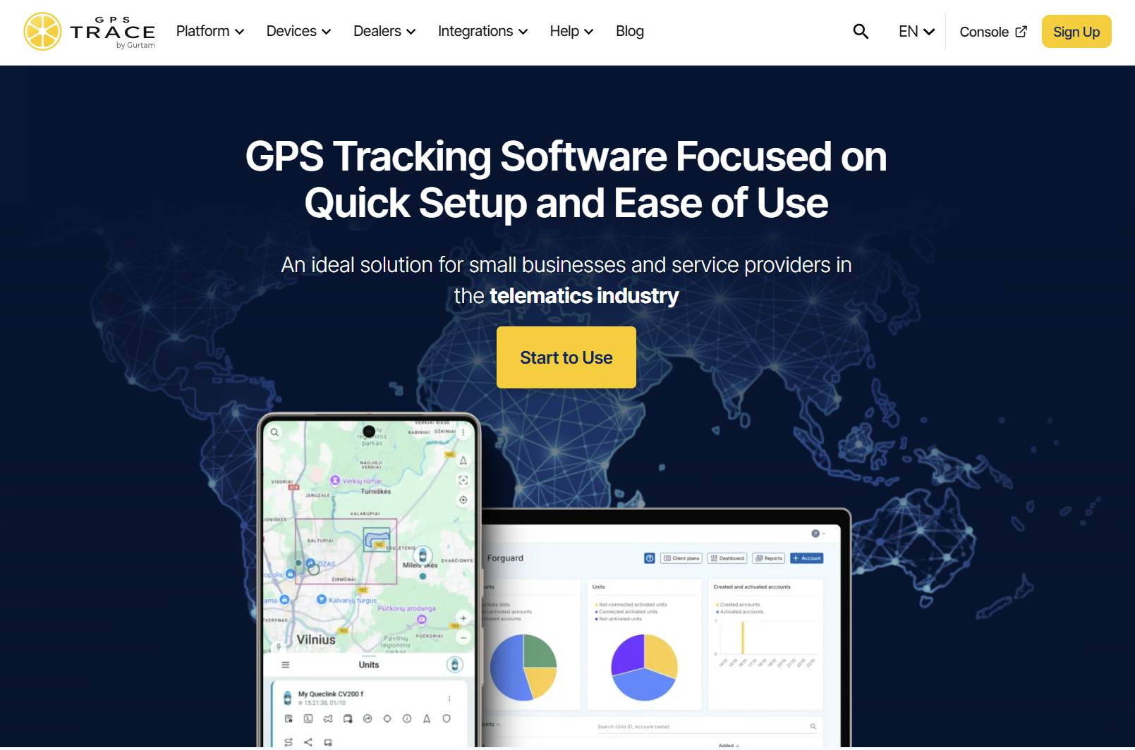 GPS-Trace - software for service providers