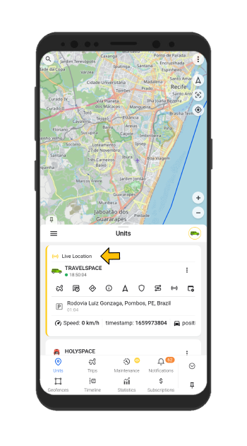 Real-time voertuig tracking met behulp van GPS app