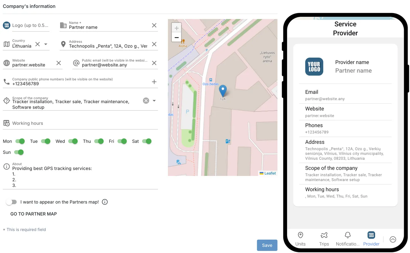 Provider Info in Forguard
