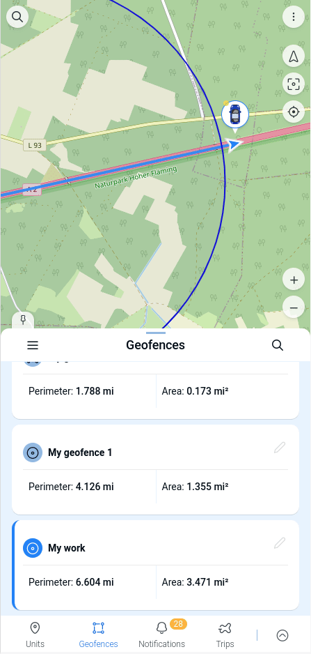 Left Geofence Notification