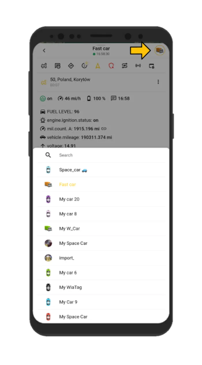 GPS tracker info