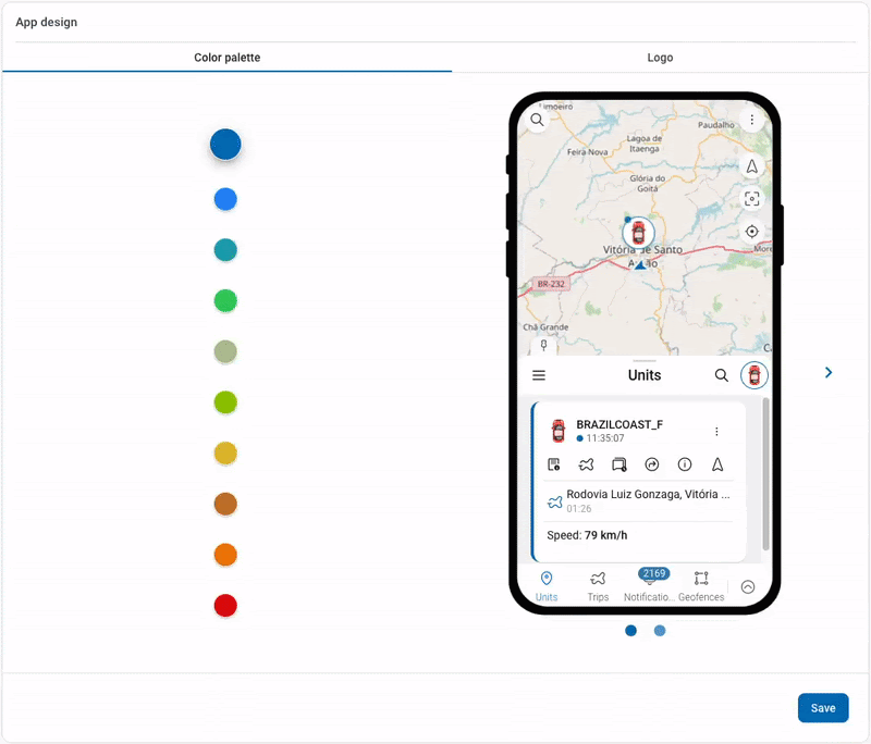 GPS-merk van partner