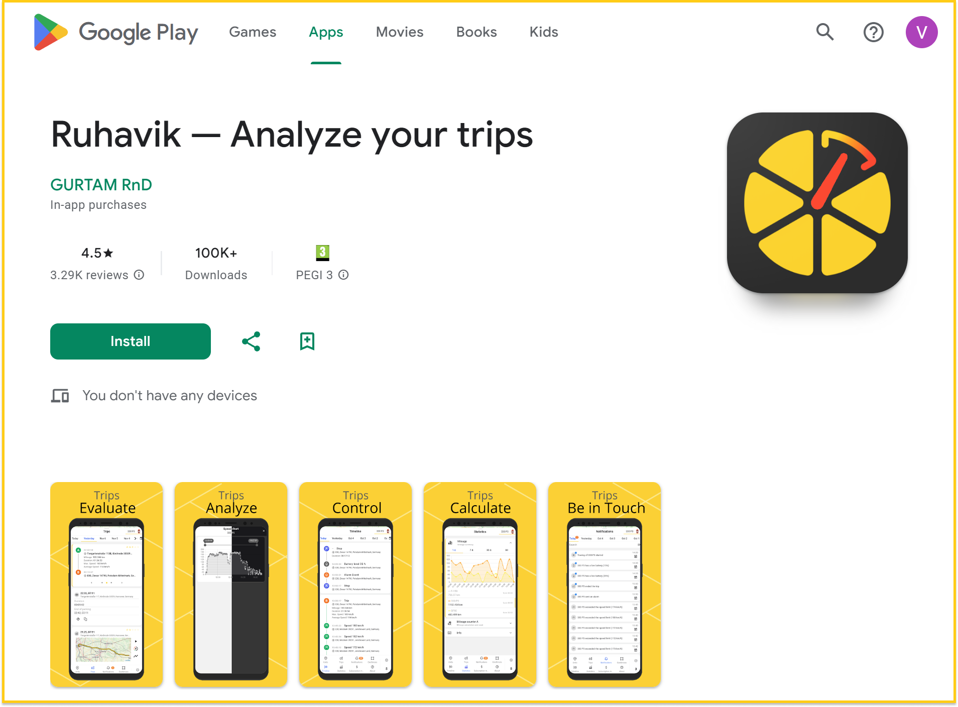 Gps Tracking App in Google Store