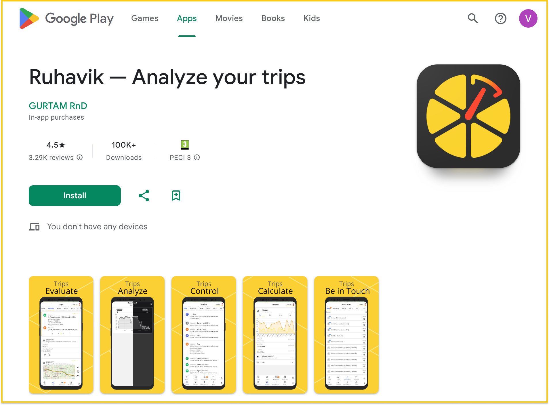 Application de suivi GPS sur Google Store