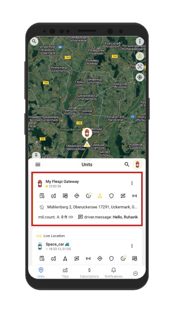 Online gps tracking via Telegram app