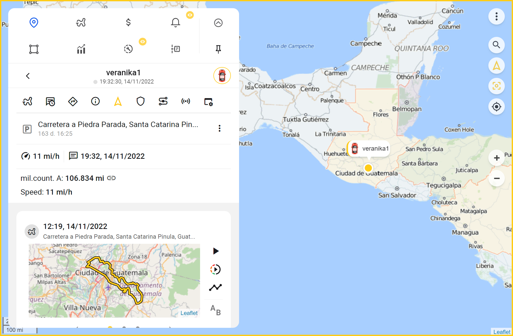 Aplicación de seguimiento de GPS