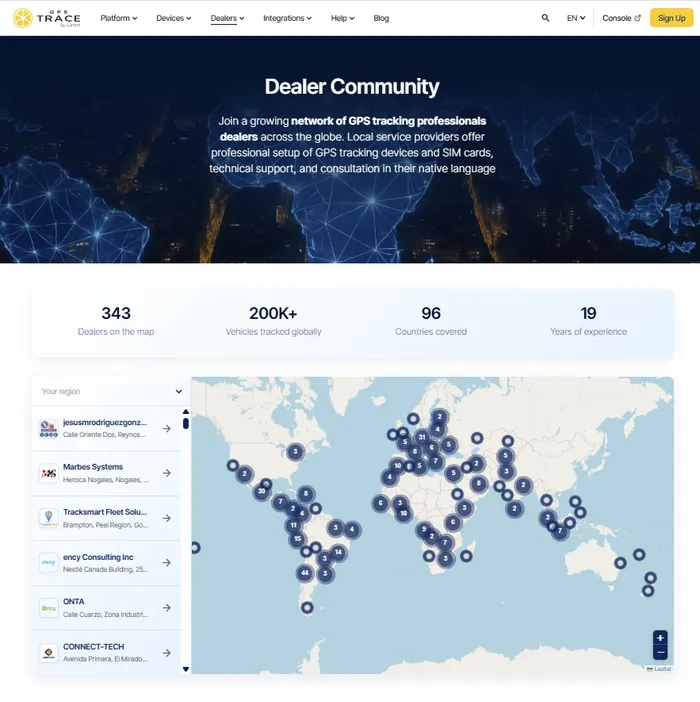 Dealer map