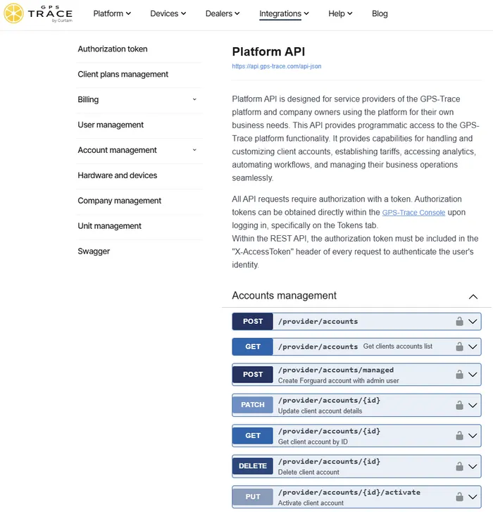 API da Plataforma