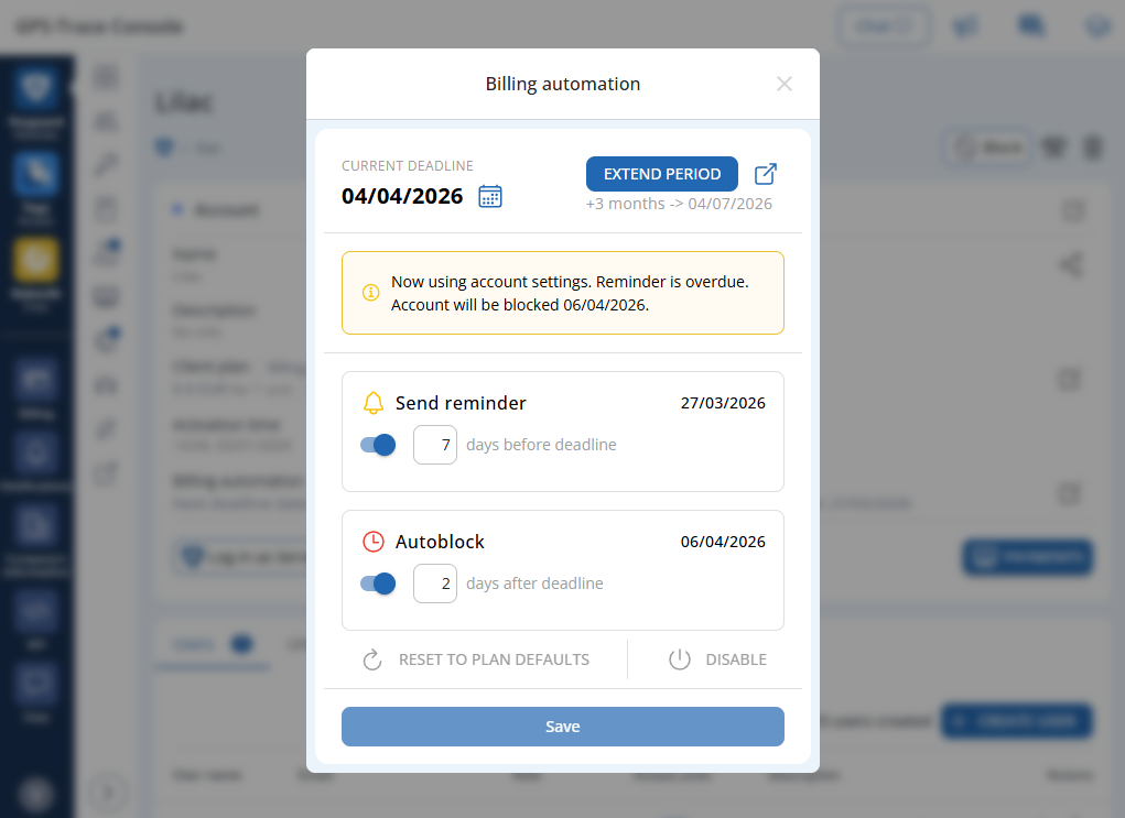 Automatisation de la facturation GPS-Trace