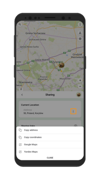 Address of location