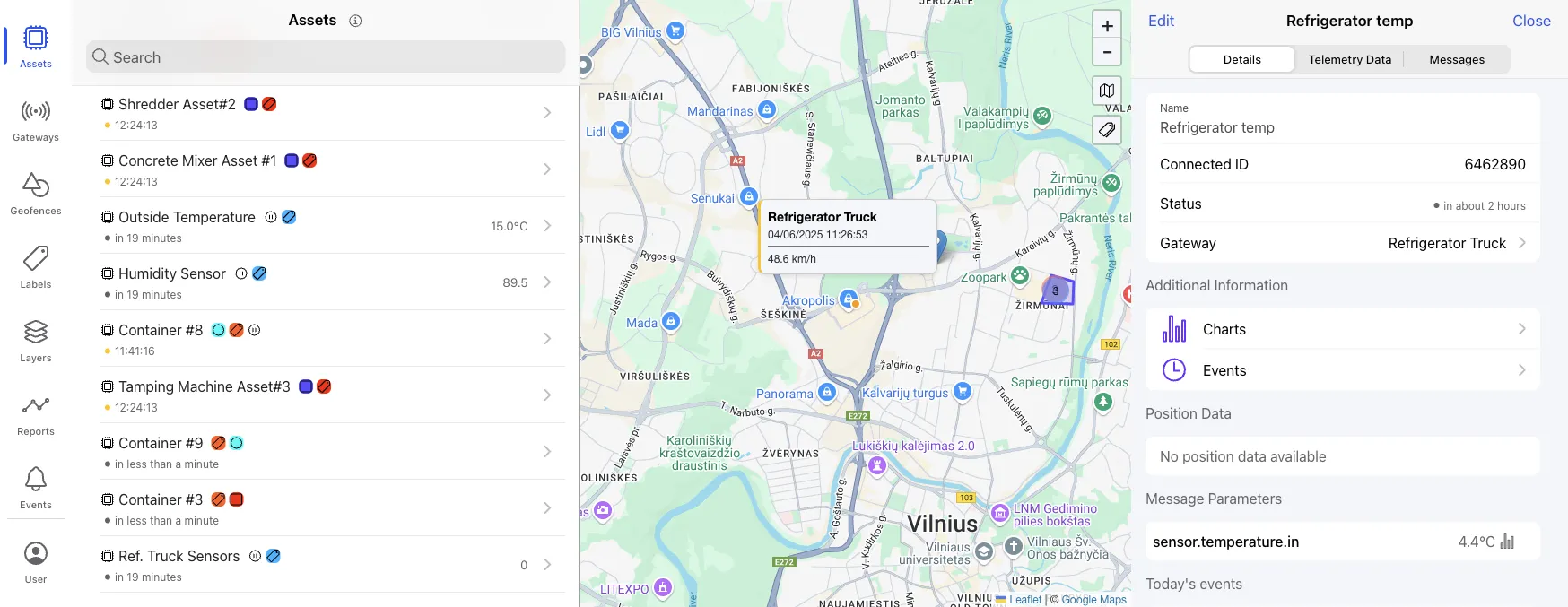 Assets in Tags app: beacons, sensors