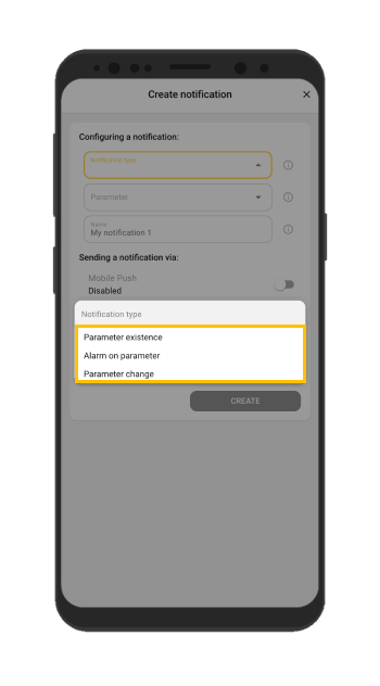 Notification by parameter change in gps tracking app