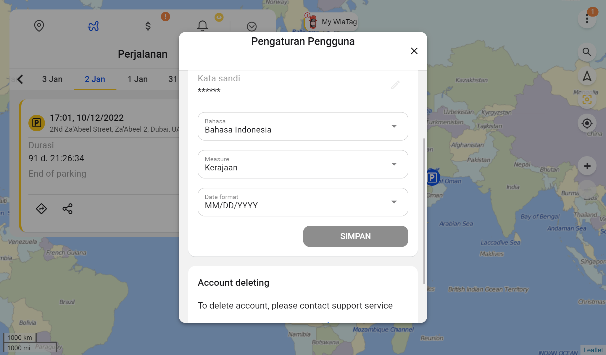 pengaturan bahasa indonesia di aplikasi