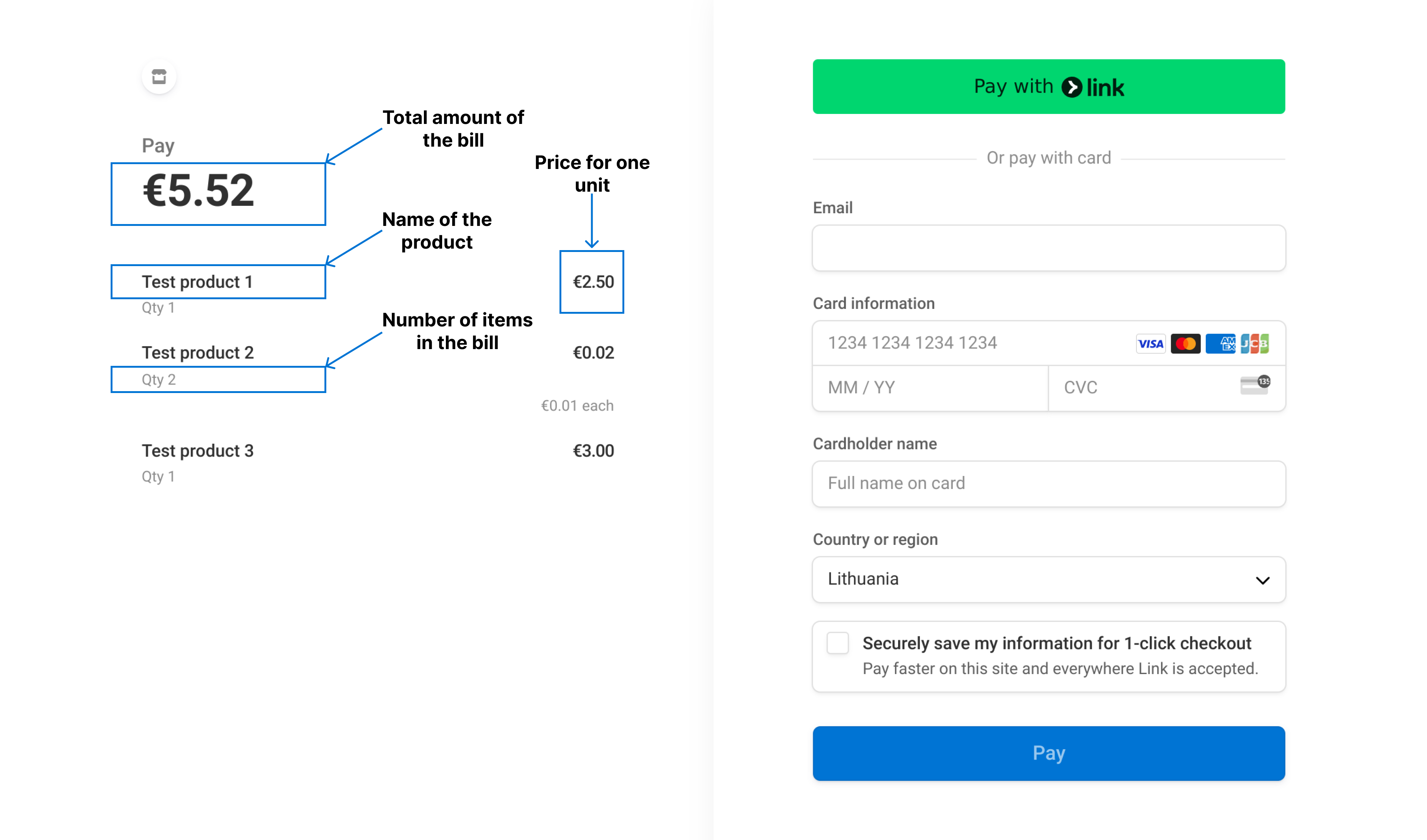 Stripe client bill