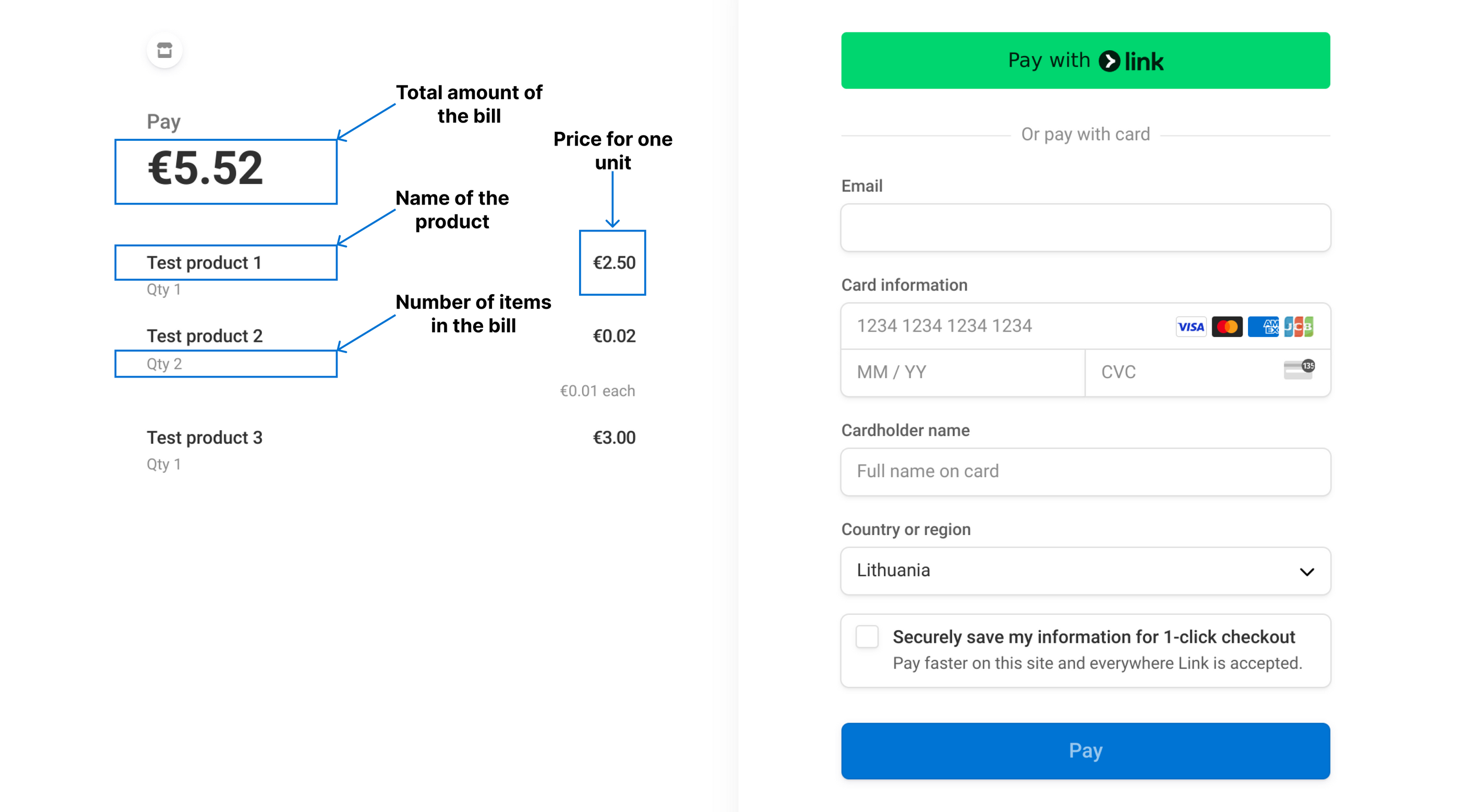 Stripe client bill