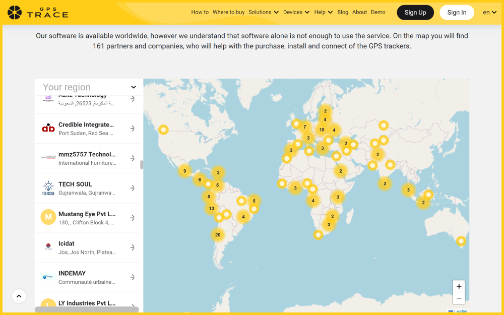 Mapa de Expertos en GPS