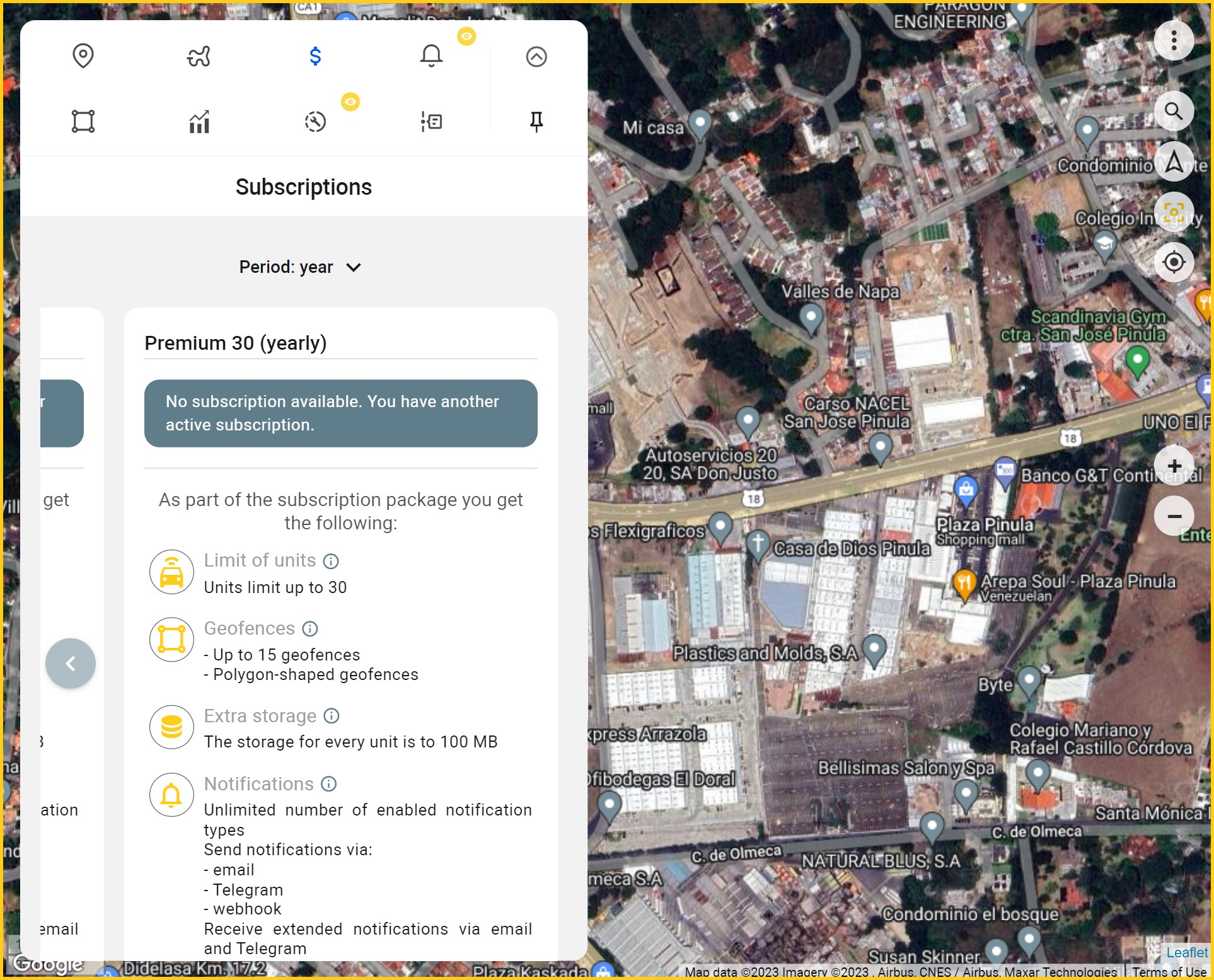 Gps Trace Subscription