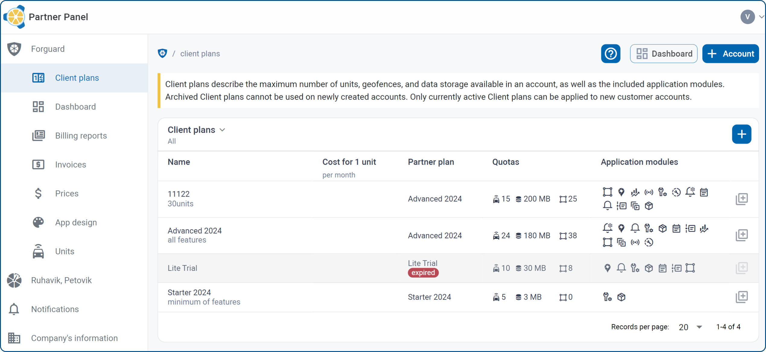 GPS Tracking App Plans