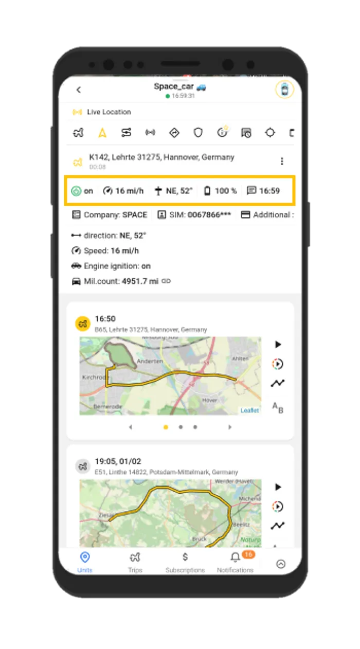 Viajes de gps tracker, rastrear el veh&iacute;culo